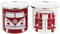 BRISA VW Collection - Volkswagen 2-Piece Enamel Coffee-Tea Mug Cup Set for Camping & Outdoor T1 Bus (White/Red)