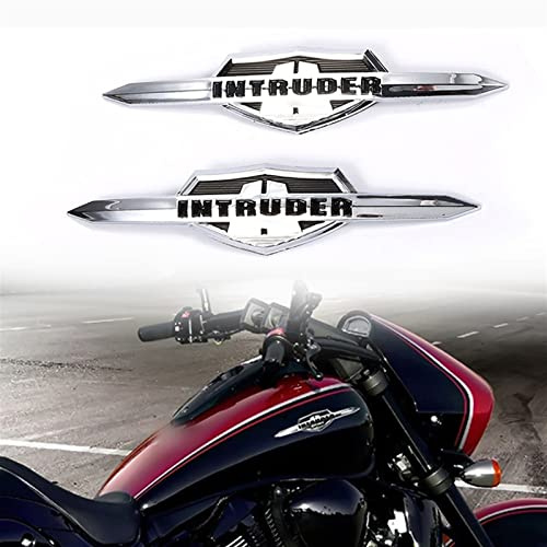TETHY Motorrad Aufkleber: Gas Tank Emblem Abzeichen Chrom für Suzuki Intruder VL400 VL800 LC1500 Volusia - ABS, Chrom