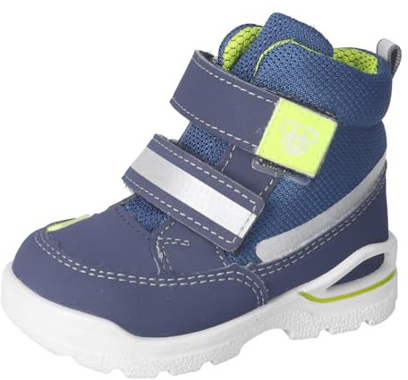 RICOSTA Jungen Winterstiefel Flori, Baby und Kleinkinder Lauflernschuhe, Weite: Mittel, lose Einlage, Sympatex, waschbar,vegan, Nautic/Jeans (170), 22 EU