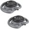 Relaxdays Rasensprenger, 2er Set, 8 Flächenformen, 78 m² Beregnungsfläche, Flächenregner, Sprinkler Garten, grau-schwarz