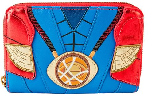Loungefly Marvel Shine Doctor Strange Geldbörse mit Reißverschluss, Rot/Ausflug, einfarbig (Getaway Solids)