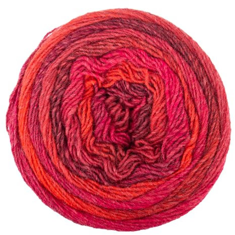 Frida's Wollhaus Pro Lana 150 g Diamant Stricken Häkeln Farbverlaufswolle Multicolorgarn Wolle 15 Farben (83 | Rot-orange)