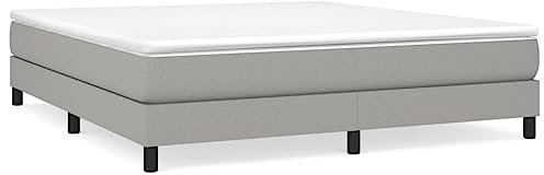 AUVYI Boxspringbett Polsterbett, Bett, Bettgestell, Stilvoll, Schlafzimmer 180x200 cm Hellgrau Stauraumbett Boxspringbetten Stoff Doppelbett