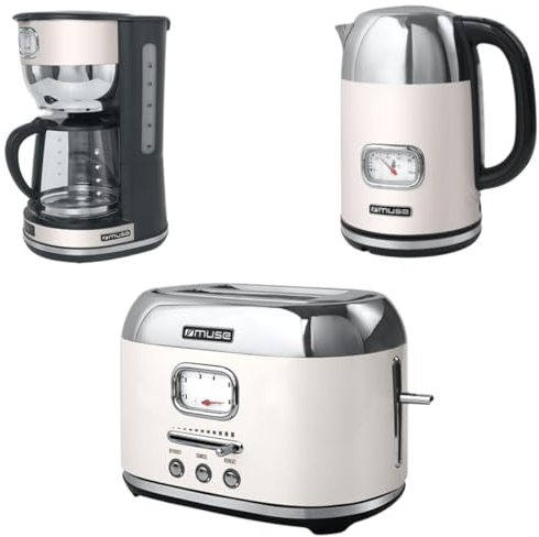 Muse Perfektes Frühstücks-Set: Kaffeegenuss, Tee und knusprige Toasts – Kaffeemaschine, Wasserkocher und Toaster im praktischen Bundle für Ihren Morgenmoment