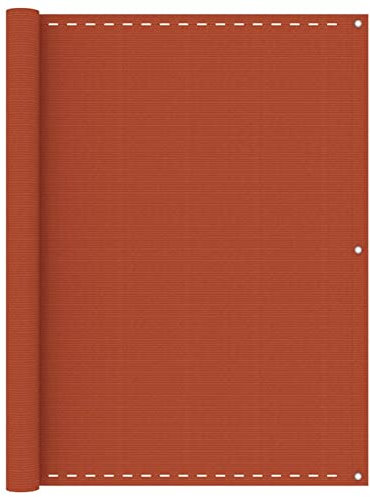 LAPOOH Écran de Balcon Orange 120x500 cm PEHD,Brise-Vue,Brise Vue Beige,Canisse Brise Vue