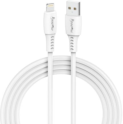 BSSPOKE Premium Lightning Cable for iPhone [1 Pack] - 1M Length, [MFI Certified] Fast iPhone Charger Cable & Sync, Compatible with All iPhone Models