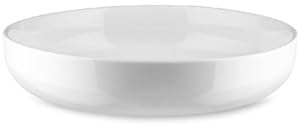 Alessi Itsumo NF07/2 - Design-Suppenplatte für den Täglichen Gebrauch, Minimalistische Ästhetik, aus Weißem Porzellan, Durchmesser 20 cm