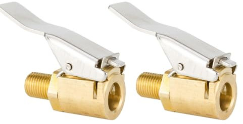 Oiieco 2 Stück 8mm Autoventil-Adapter Hochwertige Messing Chucks, luftpumpe Auto und Fahrradventil Adapter, Kompatibel mit 8mm Reifenventilen