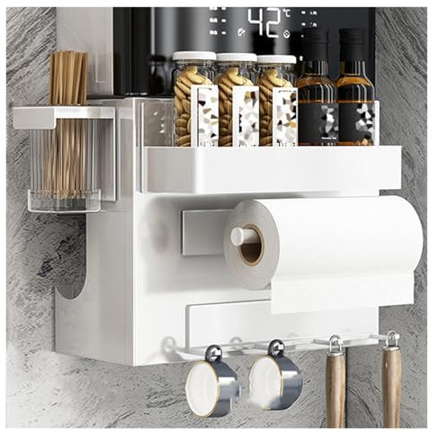 Wall-Mounted Boiler Valve Pipe Shield Combination Kit With Shelf Hooks, Water Heater Pipe Decorative Cover, Storage Rack For Kitchen Living Room Bathroom(40x20x40cm)