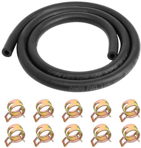 Kit de manguera de gasolina para motocicleta de 6 mm, manguera de gasolina para motocicleta y filtro de combustible, manguera de 1 metro y 10 abrazaderas de manguera, manguera diesel, juego de