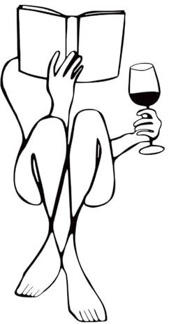 QIRONGSC Minimalistische Metall-Wandkunst, Metal Line Art-Wanddekoration, Frauen lesen EIN Buch mit Wein-Wandbehang, Moderne Wandkunst für Wohnzimmer, Schlafzimmer