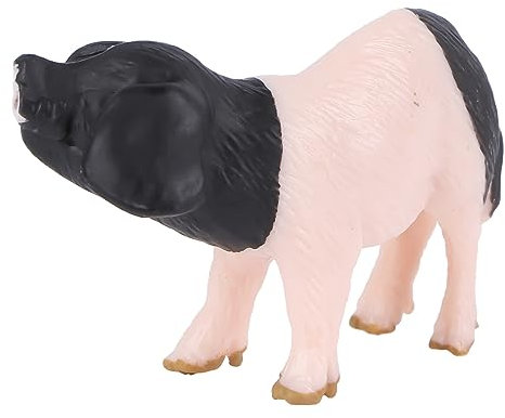 MUSISALY 1pc Pig Model Figure Miniature Animal Figurine Simulation Animal Adorn Pig Statue Ornament Animal Garden Sculptures Children Toys Pig Family Toy Adorable Pig Model Plastic Black