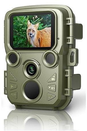 Ruiseawing Wildlife Camera Hunting Camera Mini Trail Camera Video Wild Animal Night Vision Waterproof Wildlife(Green)