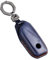 OFF WE GO Coque de Clé Etui Cles en Cuir Boitier Clé de Voiture pour BMW X1 X4M X5 X6 X7 2er 3er 5er 7er iX/i4/i7 XM Voiture Clé à Télécommande Protecteur avec Porte-clés Accessoire clé Voiture, Bleu