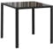 HOMCOM Esszimmertisch 75 x 75 cm, Quadratischer Küchentisch für 4 Personen, Esstisch aus Hartglas mit Metallbeine, moderner Tisch für Küche, Esszimmer und Wohnzimmer, Schwarz