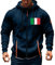 Felpa con Cappuccio da Lavoro Uomo Invernale - Bandiera Italiana Casual Classica con Cerniera Intera Hoodies - Sweatshirt Pullover Tops Semplice Moda Giacca Felpa Manica Lunga