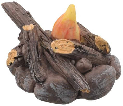 HOMSFOU Miniatur-feuermodell Aus Harz Für Miniatur-dekoration Mikro-feuer Als Landschafts-feuerattrappe Puppenhausminiatur Mit Feuermodell- Ornament Mikro-feuermodell Für Szene-dekor