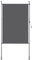 Jaxguom Klemmmarkise Senkrechtmarkise außen 150x270cm Ausziehbar, Vertikalmarkise mit Handkurbel ohne Bohren, Balkon-Sichtschutz & Windschutz für Garten & Terrasse, Anthrazit