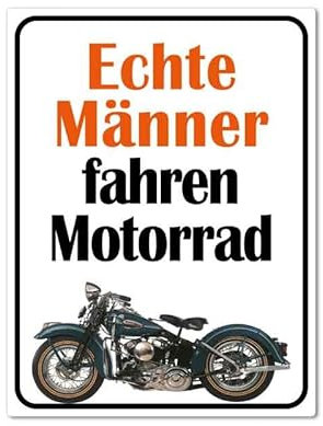 Magnet - ECHTE MÄNNER Fahren Motorrad - MN09 Kühlschrankmagnet 3D