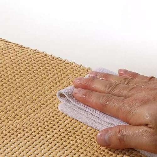 Natürliches Rattan-Gurtband Meterware1 Rolle Breites PE Wiener Rattan Cane Webbing Roll Geflecht Wabengeflecht Aus Stuhlflechtrohr Natur Rattan Eflecht Für Möbel Heimdekoration DIY-Caning Projekte(45*
