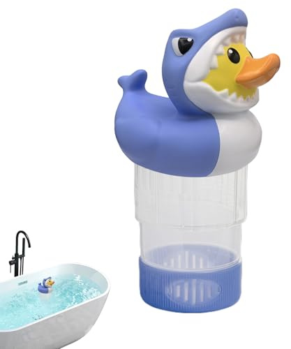 Flotteur de chlore pour piscines, distributeur flottant de chlore en forme de canard, distributeur décoratif d'économie d'énergie pour piscines extérieures et baignoires de spa