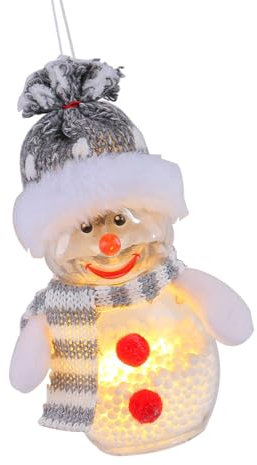 Zkydhbd LED Light Up Snowman Christmas Tree And Wall Hanging Decoration Ornament For Holiday Festival Glowing Pendant Charm Snowman Pendant