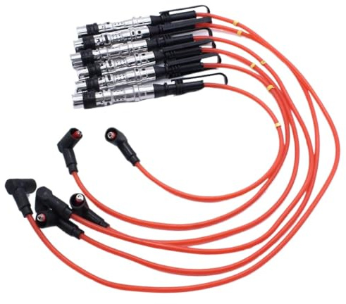 6Pcs Ignition Coil Spark Plug Wire Set Kompatibel mit III Corrado VR6 2.8L 2.9L AAA ABV Motoren