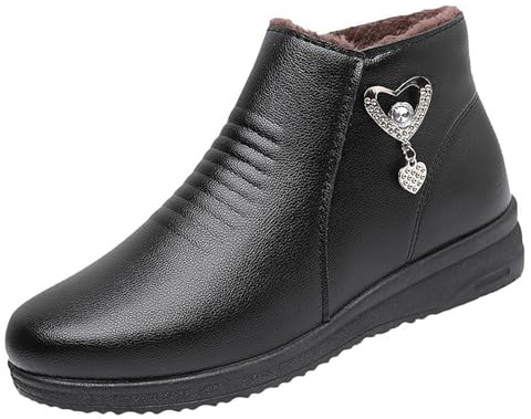 Generisch Chaussures orthopédiques Bottes Femmes Baskets Hiver Chaussures de sport Bottines Confortables antidérapantes Chaussures d'hiver Légères Bottines courtes Slip On Bottes larges Bottines