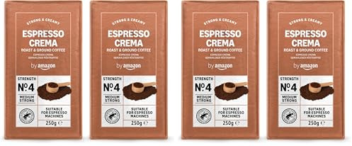 by Amazon Café moulu Espresso Crema, 500 g (2 x 250 g) - Certifié Rainforest Alliance (Lot de 2)