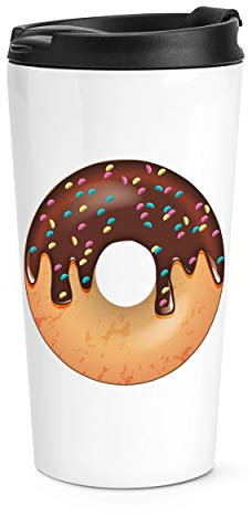 Schokolade Berieselt Glasiert Doughnut Reise Becher Tasse