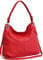 AMBRA Moda Damen echt Ledertasche Handtasche Schultertasche Beutel Shopper Umhängtasche GL012 (Rot)