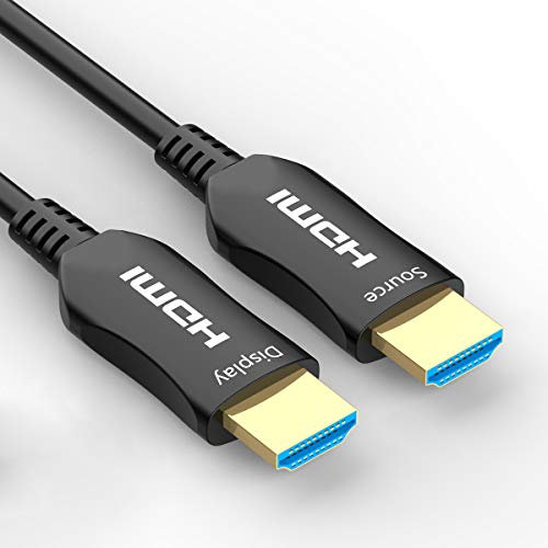 Fiber HDMI Cable 4K HDR 100ft 60Hz, FURUI Fiber Optic HDMI 2.0 Cable ARC, HDCP2.2, 3D, High Speed 18Gbps Subsampling 4:4:4/4:2:2/4:2:0 Slim and Flexible HDMI Fiber Optic Cable