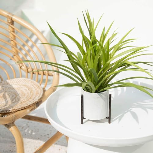 Velener 15 Potted Spider Plant in Artificial Plant Stand- Fake Plants for Indoors Outdoor Patio Decor
