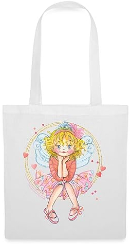 Spreadshirt Prinzessin Lillifee und ihr Wunsch Stoffbeutel, One size, Weiß