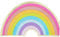 Juvale Servietten Regenbogen, 50 Stück, Form und Farben eines Regenbogens, 3-Lagig, 16,5 x 9,5 cm Gefaltet