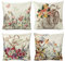 Frühling Outdoor Schmetterling Blumen Kissenbezug Patio Garten Sommer Flora Libelle Fahrrad Kissenhülle Möbel Dekorativ Kissen Home Dekor für Wohnzimmer Terrasse Büro Auto Couch 4er-Set,45x45 cm