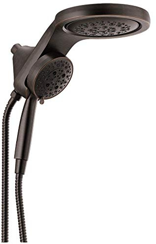 DELTA Faucet 58680-RB HydroRain H2Okinetic 5-Setting Two-in-One, Venetian Bronze Head with Hand Shower