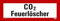 Aufkleber Brandschutz „CO2 Feuerlöscher“ Folie selbstklebend nach DIN 4066 | 21x7,4 cm Made in Germany