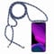 2ndSpring Handykette Schutzhülle kompatibel mit Huawei P20 Handyhülle mit Band,Halsband Lanyard Silikonhülle,Hellblau