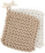 Mud Pie Topflappen, gehäkelt, 20,3 x 20,3 cm, Taupe