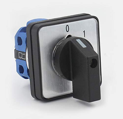 Sélecteur rotatif de 220 V, 20 A, 2 positions, 1 pôle, 4 bornes, interrupteur de changement de caméra rotative universel, interrupteur de marche arrière du moteur électrique