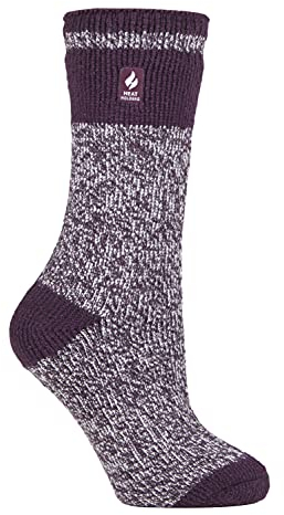 HEAT HOLDERS - Damen Extra Warm Innen Flauschig Thermosocken für Geschenk | Socken für Winter (DE/NL/SE/PL, Numerisch, 37, 42, Regular, Regular, Plum (Sydney))