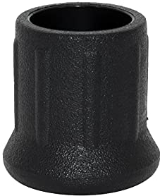 Flyshop Lot de 4 Embouts de Pieds de Chaise en Caoutchouc synthétique givré inodore, Ronds, 24 mm (2,4 cm) Droits, Noirs