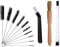 Kaffee Pinsel, Kaffee Reinigungsbürste Set 13 Stück Espressomaschinen Reinigungspinsel Holz Griff Kaffeepinsel und Kleine Strohhalm Bürste Für Kaffeevollautomat Espressomaschine Reinigungs