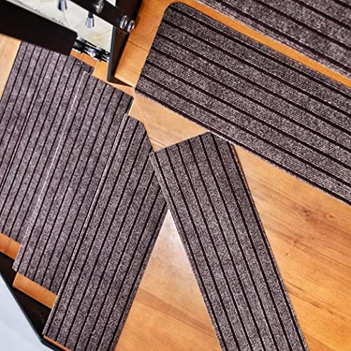 JYMYGS 20 x 76CM Stufenmatten innen 15 stück Antirutschstreifen Treppe Set,treppenstufen matten rechteckig selbstklebend zuschneidbar,Treppenteppich für Kinder,Älteste und Haustiere,Schwarz