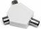 Divisor coaxial coaxial coaxial de 2 vías - Adaptador Ariel cable convertidor dual, Empalmes cable de antena