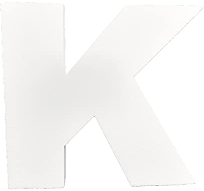 Decoporex Buchstabe K, 40 cm hoch, 5 cm dick aus expandiertem Polystyrol – Perfekt für Hochzeiten, Geburtstage, Events und Bastelprojekte