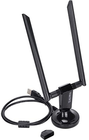Adaptador WiFi USB para PC, 802.11 AC1200M Dual Band 2.4G/5Ghz Adaptador de Red Inalámbrica USB 3.0, Antenas 5dbi, para Windows XP Vista 7 8 8.1 10, para Linux