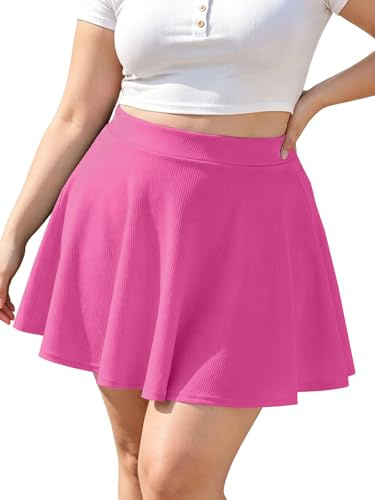 Moon Wood Femme Mini Jupe Jupes Patineuse Plissée Femme Chic Jupe Courte Élastique Haute Taille