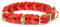 CopcoPet Hundehalsband aus Fettleder 25–29 cm x 15mm Rot – Geflochtenes Lederhalsband – Messing mit Dornschließe – Robust & verstellbar – Für kleine Hunde, ideal für Alltag & Training